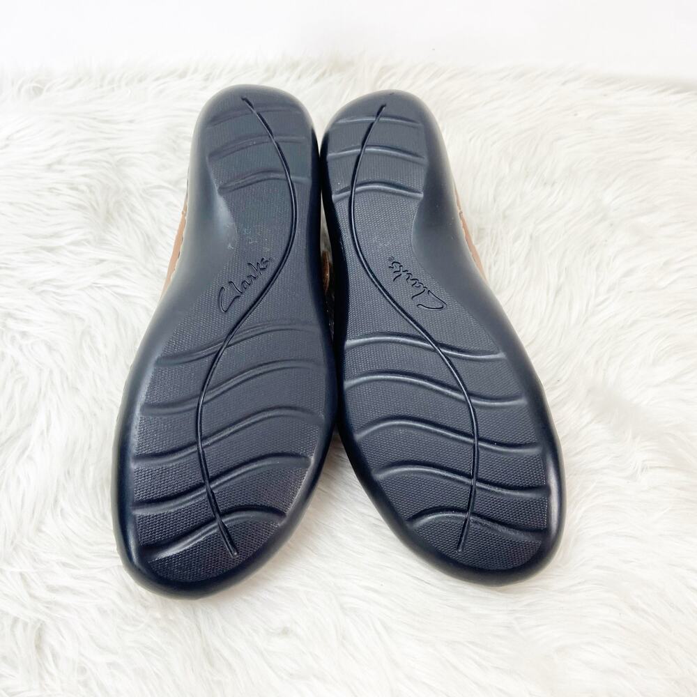 Clarks Bendables 9 M Womens Tan Leather Ashland Spin Q Mary Jane Comfort Shoes - Picture 11 of 13